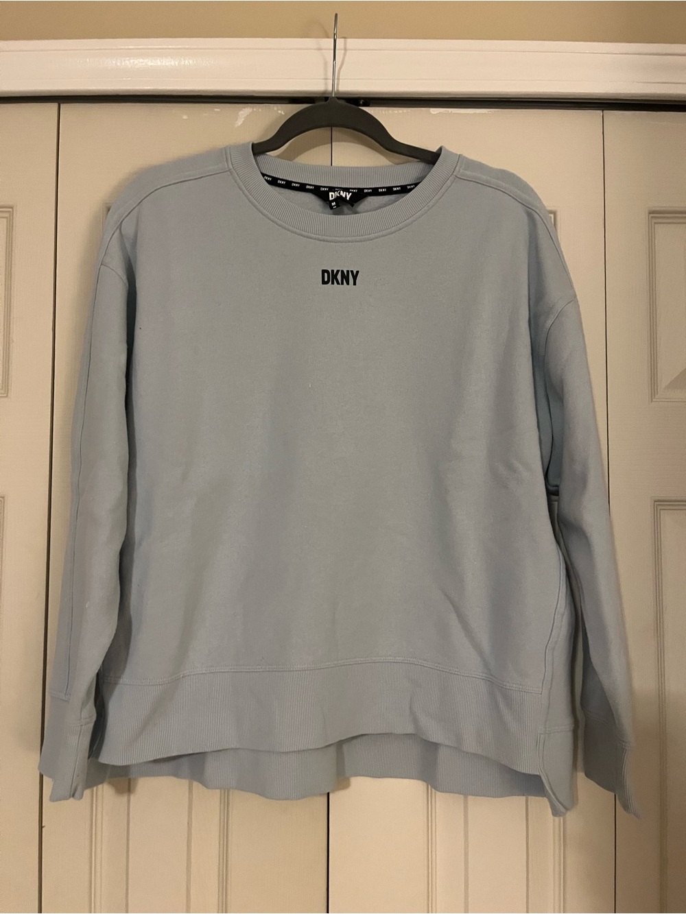 DKNY Women’s Light Blue Crewneck Sweatshirt